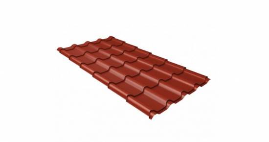 Металлочерепица камея GL 0,5 Velur20 RAL 3009 оксидно-красный