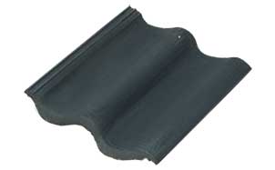 Цементно-песчаная черепица рядовая Sea Wave синий