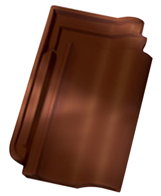 Керамическая черепица Nelskamp F 15, цвет Черно-коричневый рустик