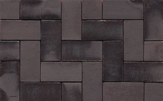 Тротуарная клинкерная брусчатка Muhr №15 Schwarz-bunt edelglanz, 200*100*52 мм