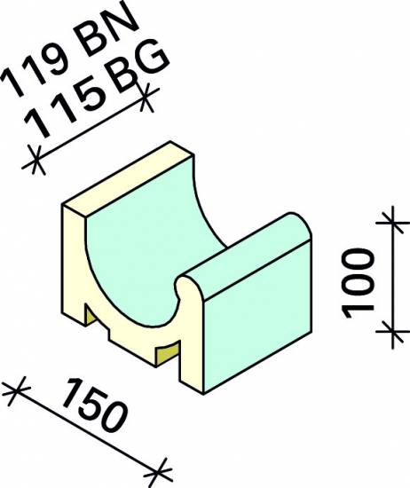 Лоток Interbau 1/2 119x150x100, арт. 5115