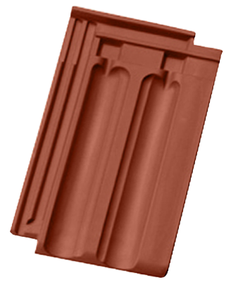 Керамическая черепица Nelskamp D 15, цвет Медно-красный