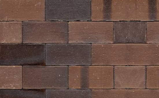 Тротуарная клинкерная брусчатка Muhr №33A Schwarz-braun, 200*100*52 мм