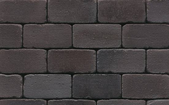 Тротуарная клинкерная брусчатка Muhr №15SG, Schwarz-bunt edelglanz gerumplet, 200*100*52 мм