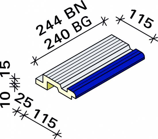 Рукохват с маркером Interbau 244x140, арт. 5810 RH C