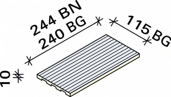 Доборная рельефная плитка Interbau 244x119, арт. 3130 718 RH C